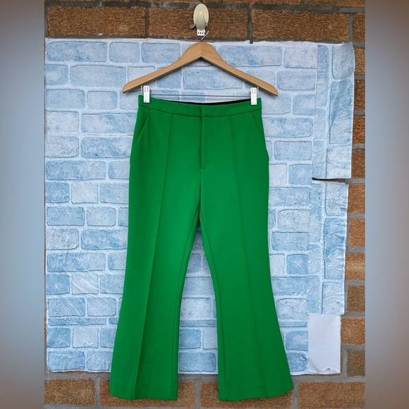 AREA NYC CROPPED CREASE-FRONT TROUSERS size 6 - Picture 1 of 12